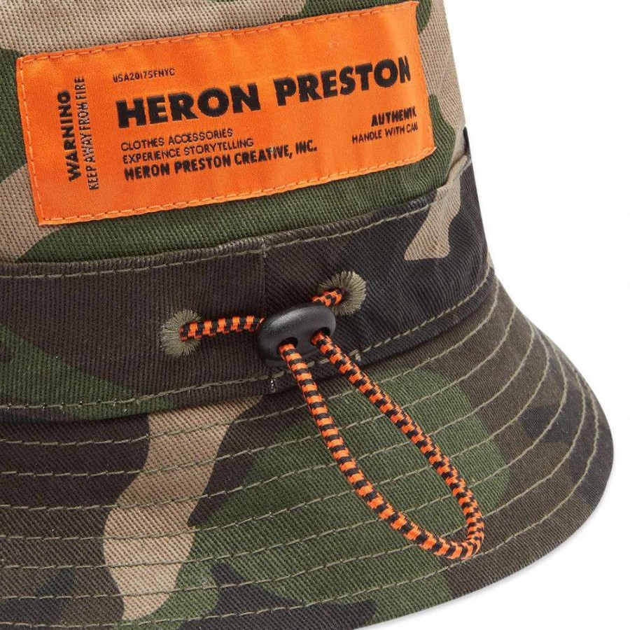 Accessories * | Heron Preston Camo Bucket Hat