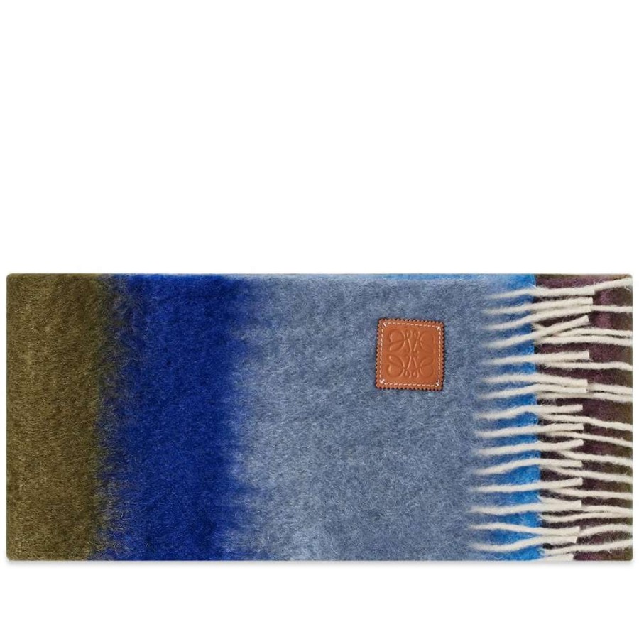 Accessories * | Loewe Stripe Mohair Scarf