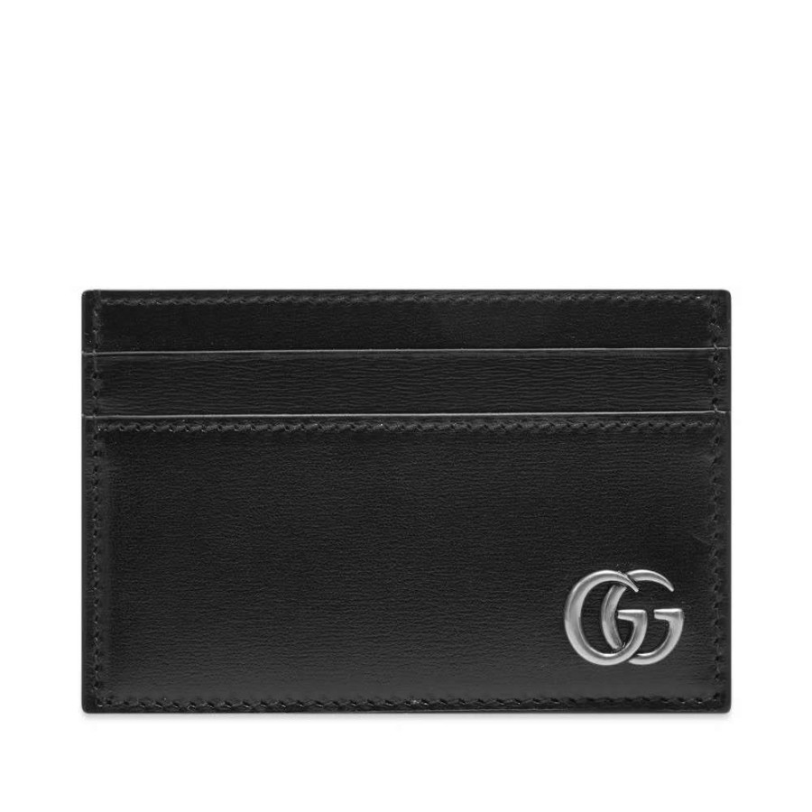 Accessories * | Gucci Silver Gg Card Wallet