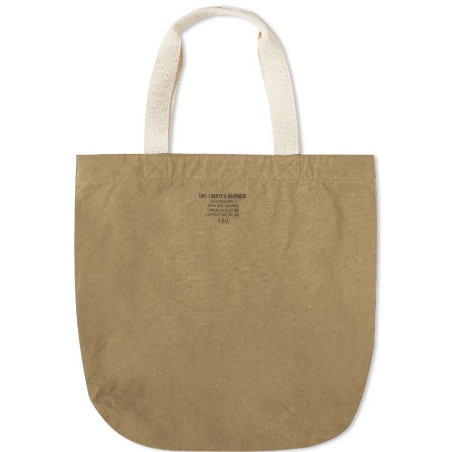 Accessories * | Save Khaki Canvas Tote Bag