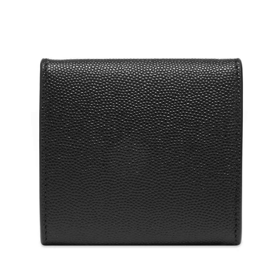 Accessories * | Saint Laurent Pebble Leather Billfold Coin Wallet