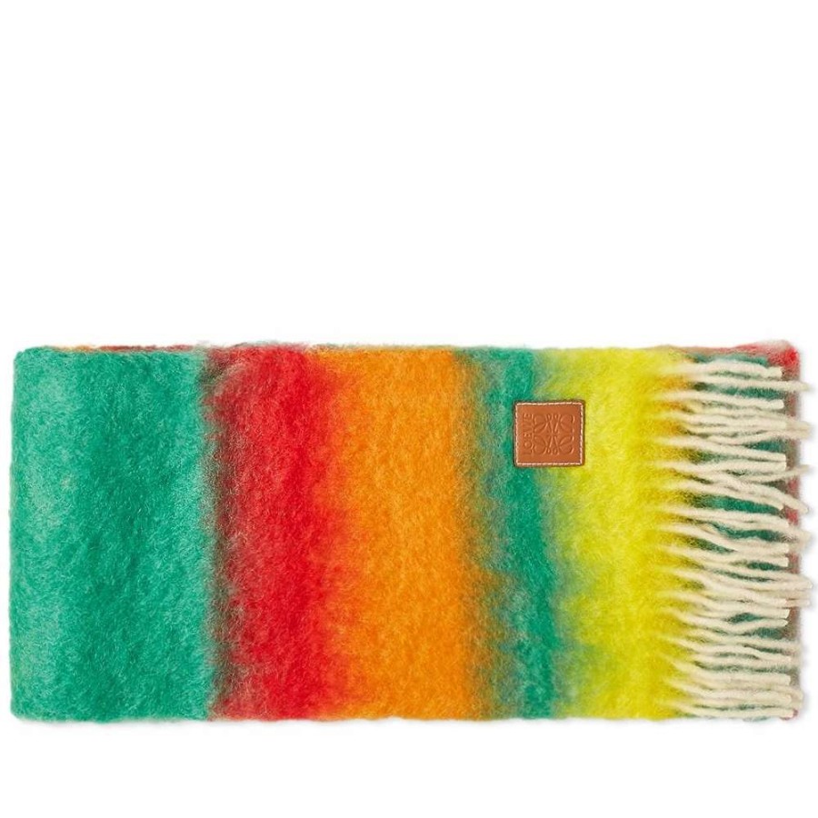 Accessories * | Loewe Mohair Stripe Scarf