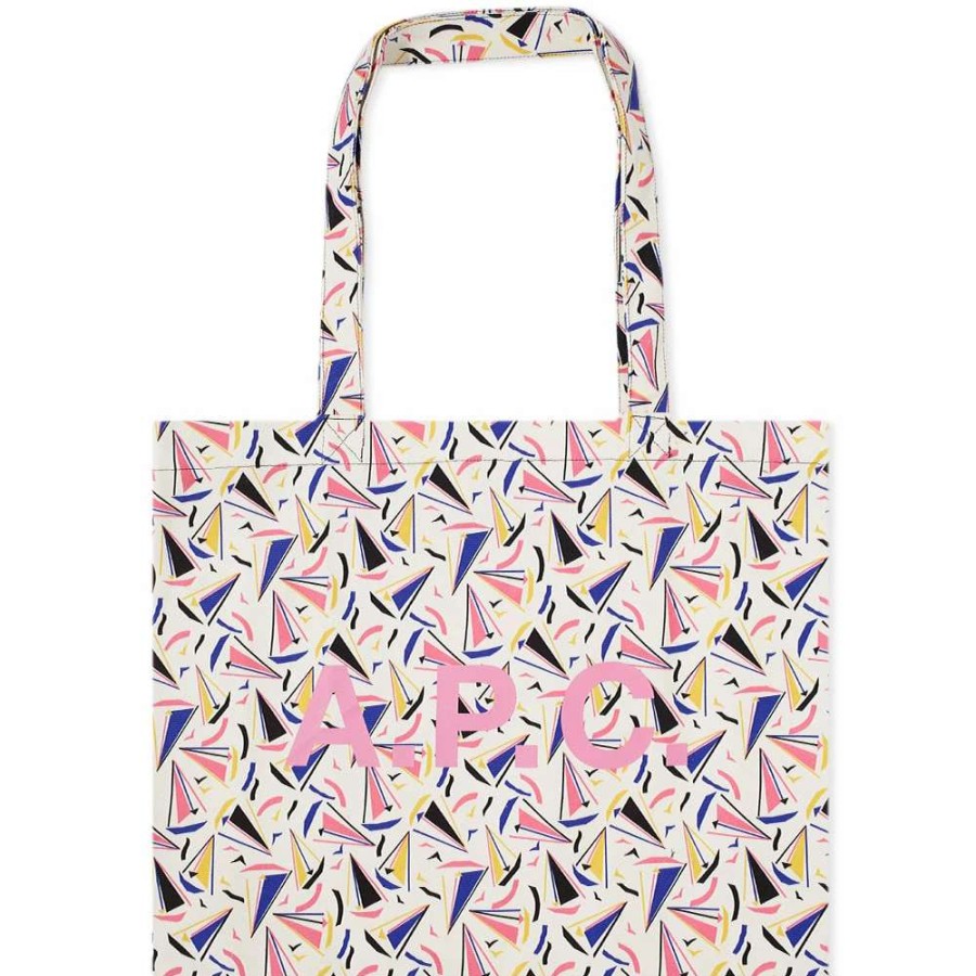 Accessories * | A.P.C. A.P.C Diane Boat Print Shopping Bag