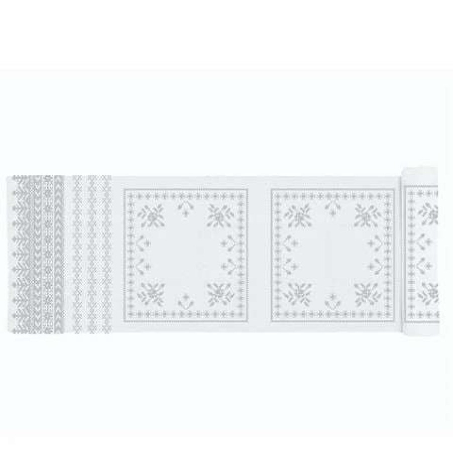 Table Accessories * | Rans Belle Table Runner Silver 33X180Cm