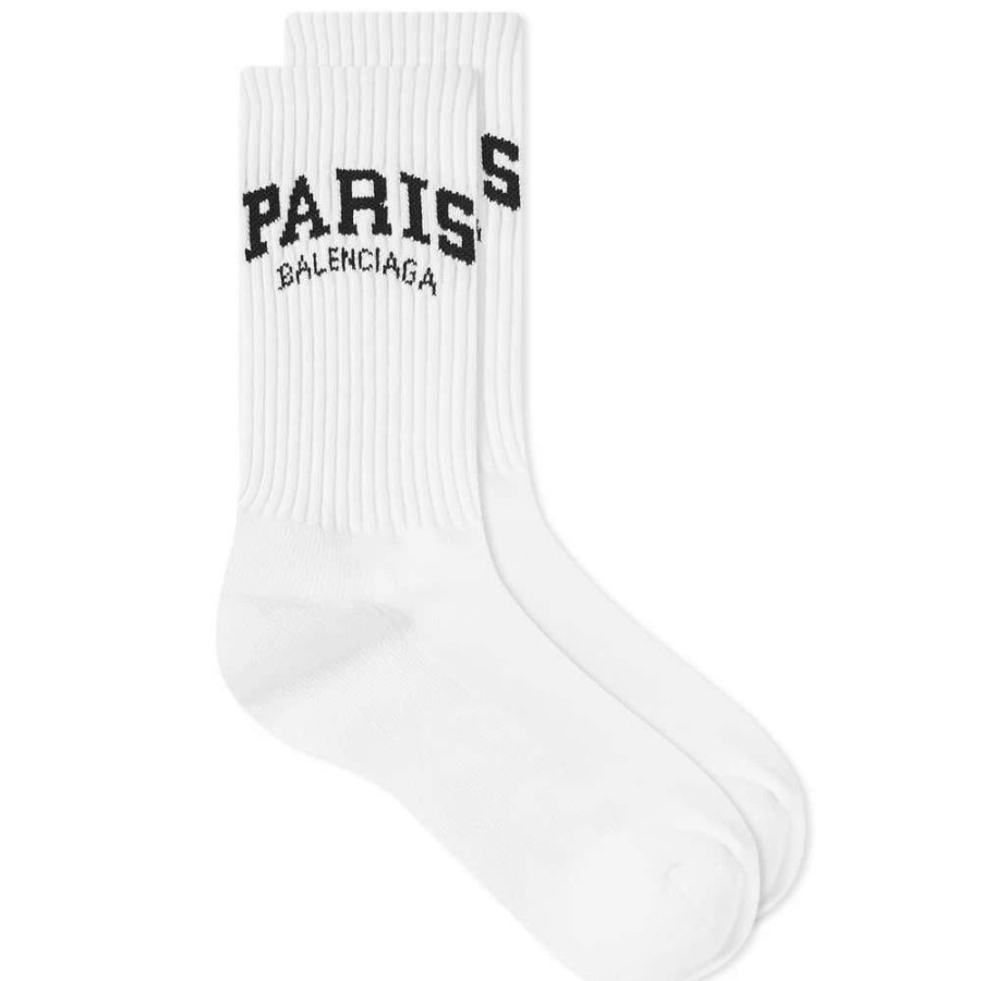 Accessories * | Balenciaga Paris Logo Sock