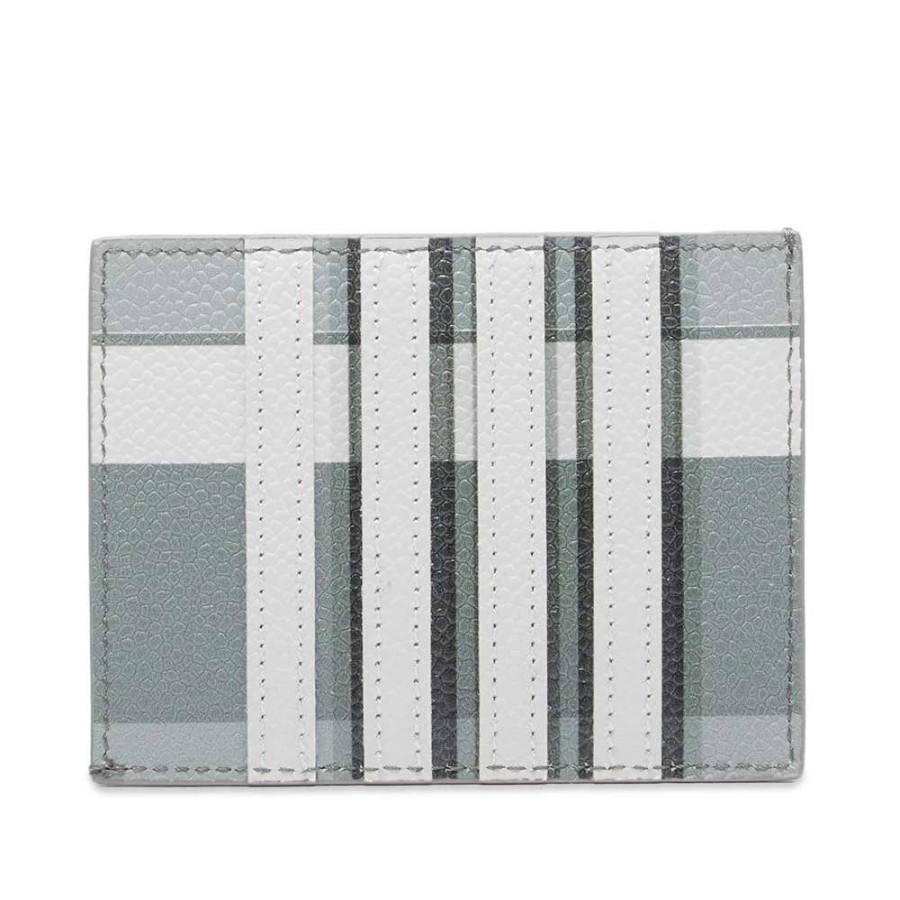 Accessories * | Thom Browne Madras Check Card Holder