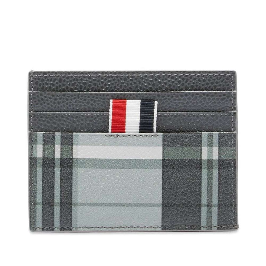 Accessories * | Thom Browne Madras Check Card Holder