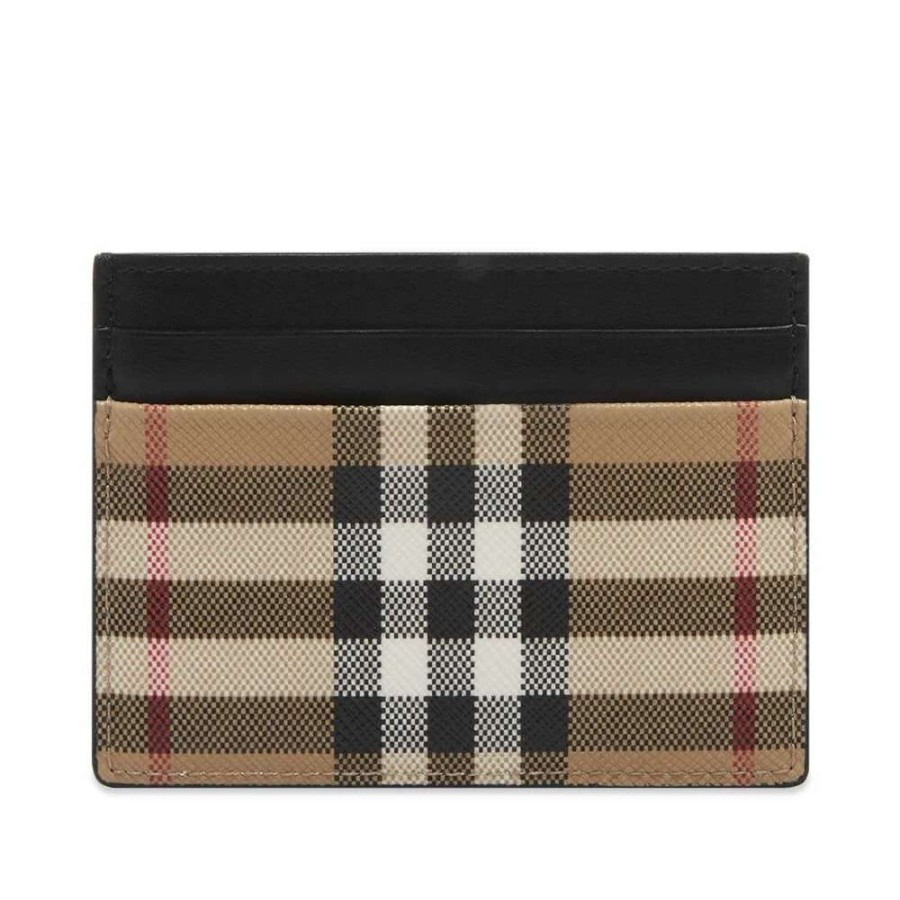 Accessories * | Burberry Sandon Check Card Holder