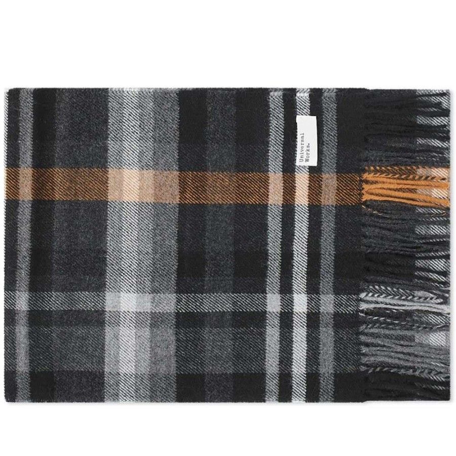 Accessories * | Universal Works Check Scarf