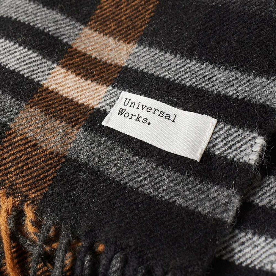 Accessories * | Universal Works Check Scarf