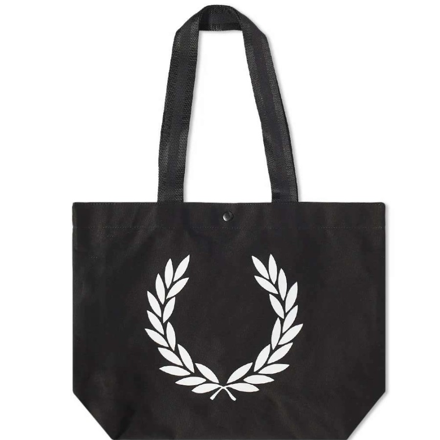 Accessories * | Fred Perry Authentic Fred Perry Large Laurel Print Tote