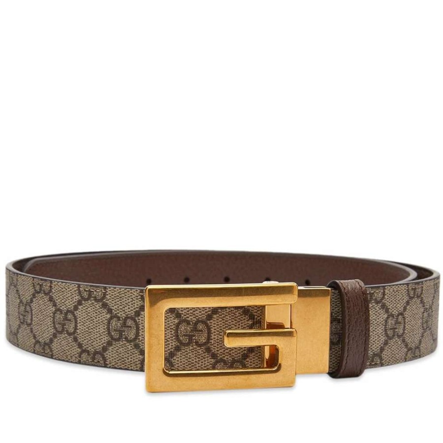 Accessories * | Gucci G Cube Gg Supreme Belt