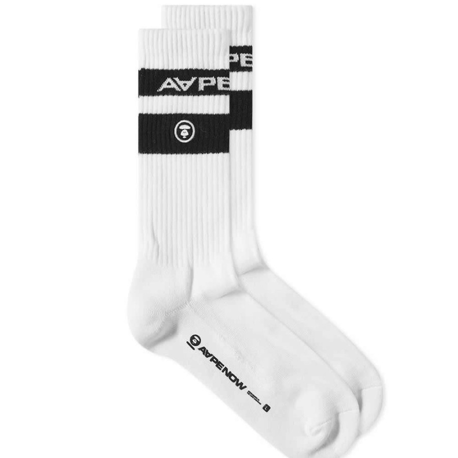 Accessories * | Aape By A Bathing Ape Aape Emblem Sports Sock