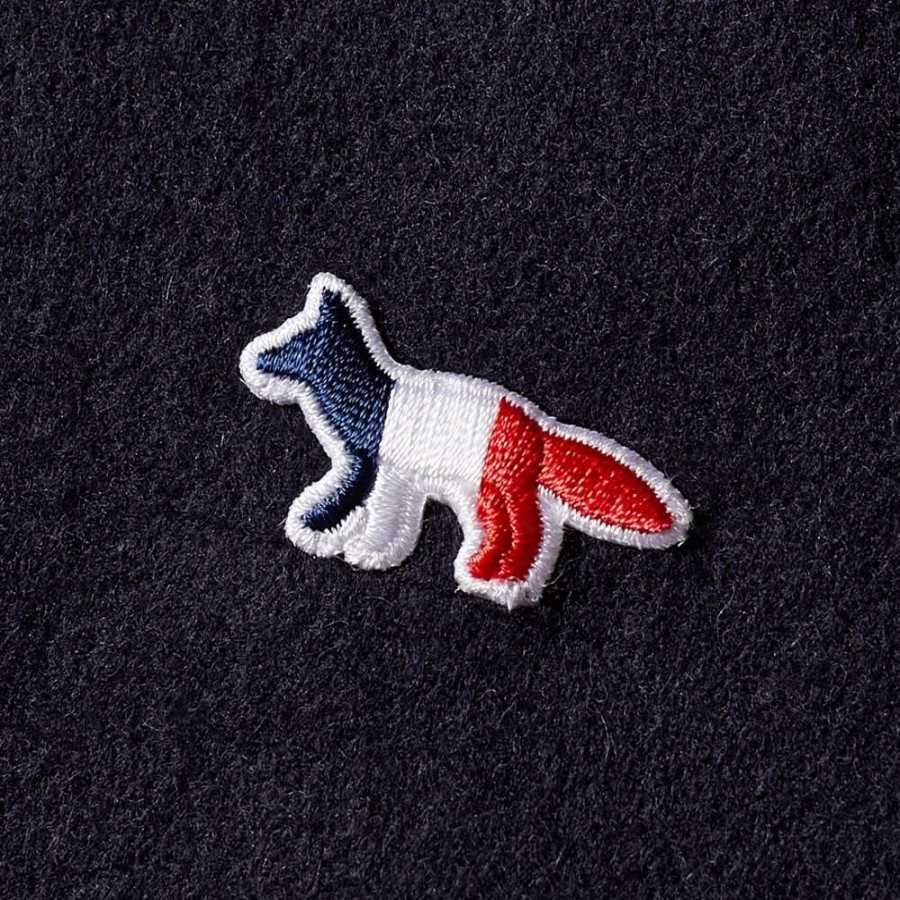 Accessories * | Maison Kitsune Maison Kitsune Tricolor Fox Wool Scarf