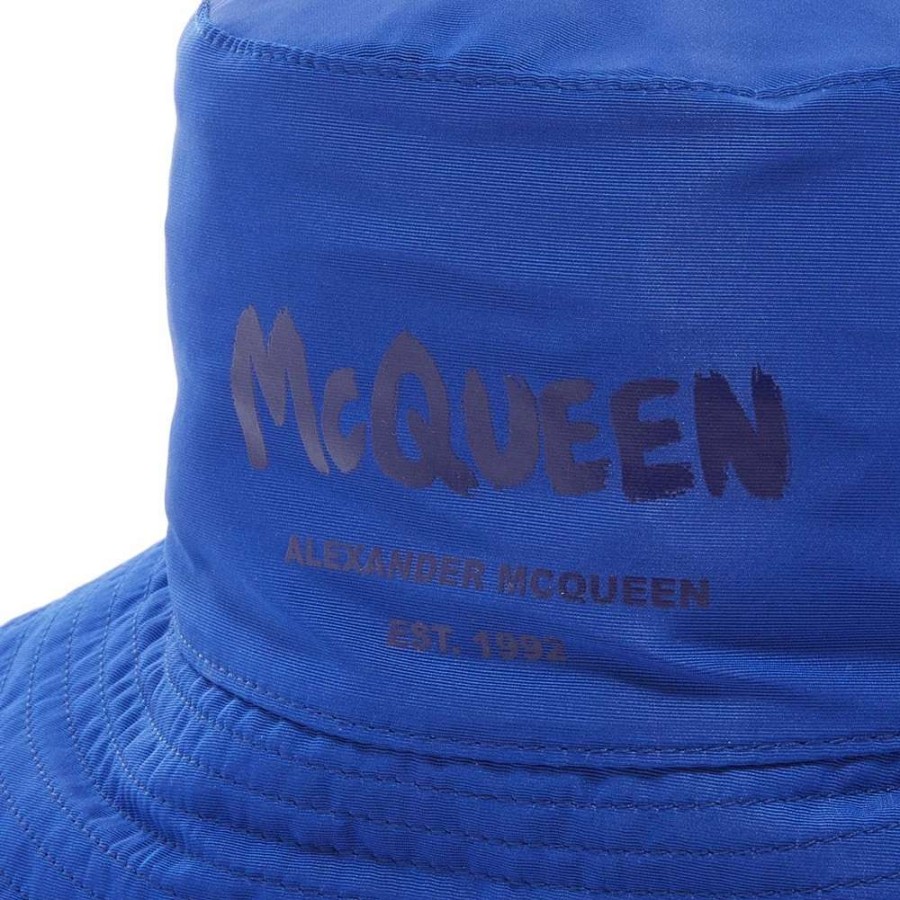 Accessories * | Alexander Mcqueen Graffitti Logo Bucket Hat