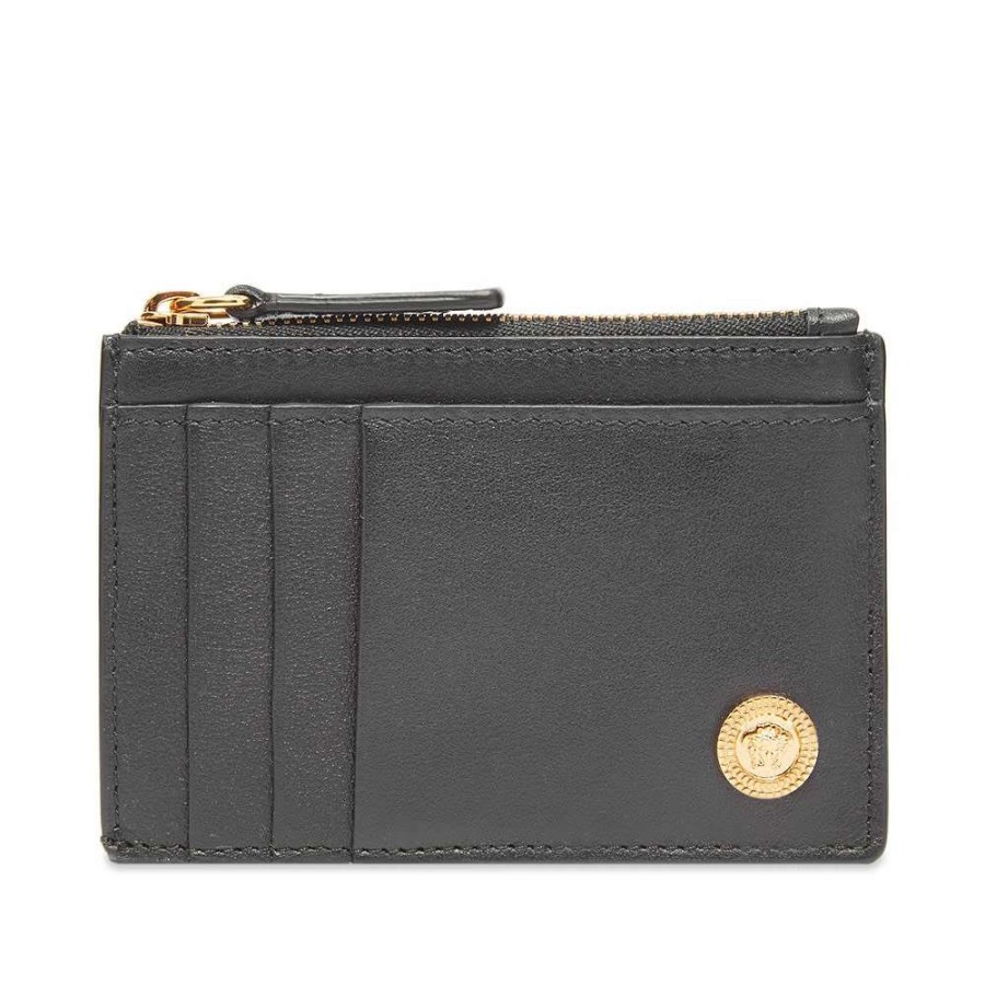 Accessories * | Versace Medusa Head Zip Card Holder