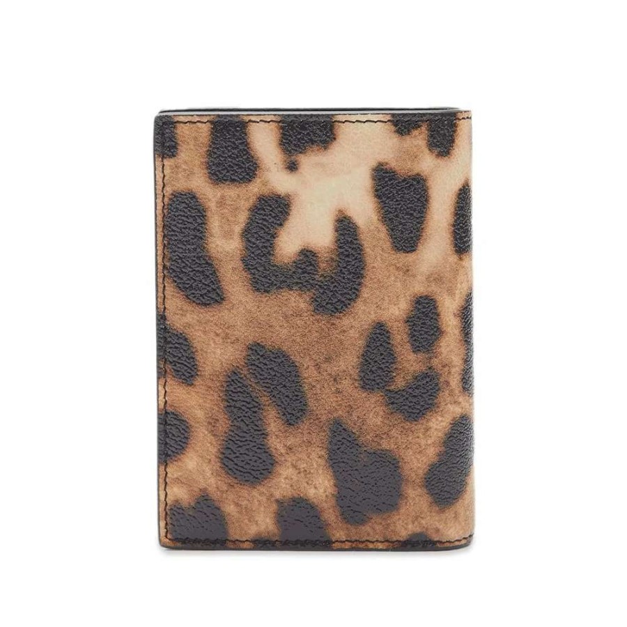 Accessories * | Saint Laurent Leopard Card Wallet