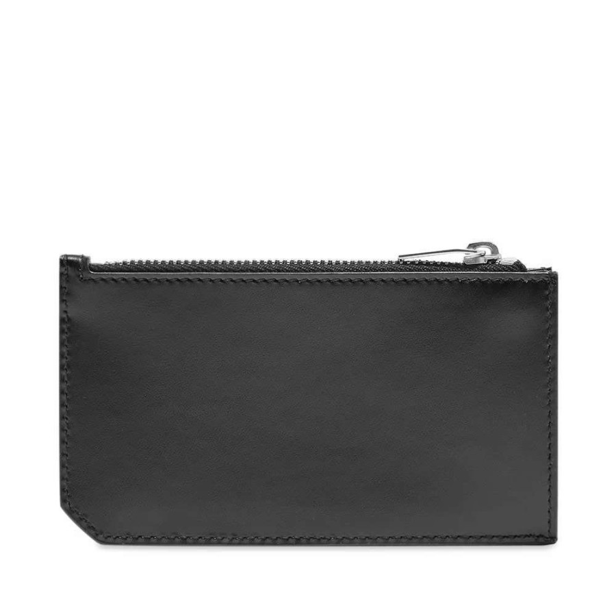 Accessories * | Saint Laurent Tiny Monogram Zip Card Holder