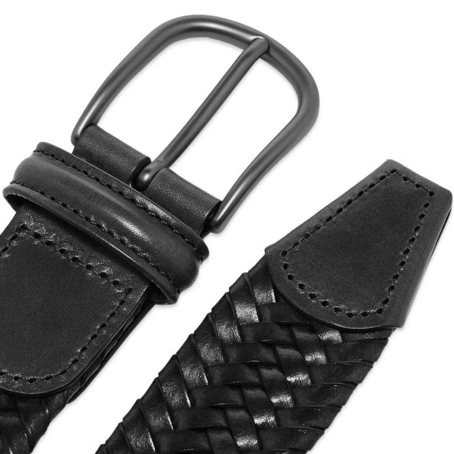 Accessories * | Andersons Anderson'S Stretch Woven Leather Belt