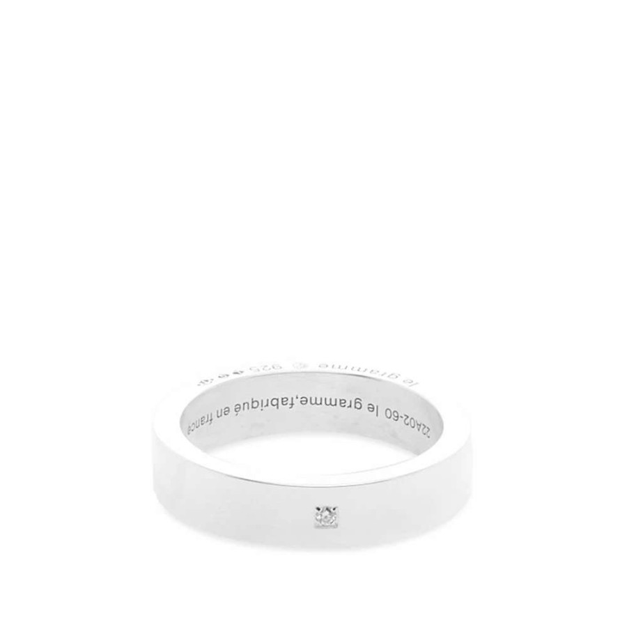 Accessories * | Le Gramme 7G Diamond Ribbon Ring