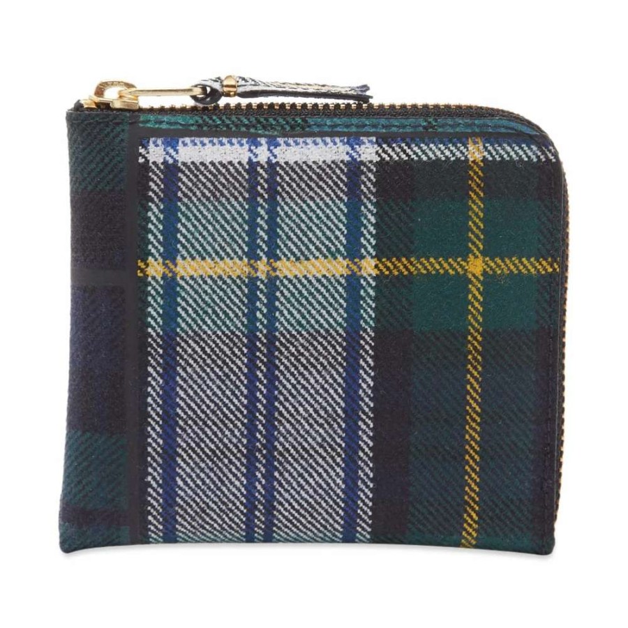 Accessories * | Comme Des Garcons Wallet Comme Des Garcons Sa3100Tp Tartan Patchwork Wallet