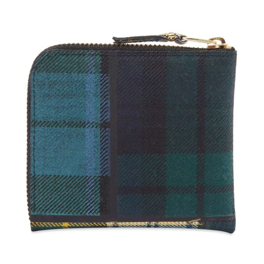 Accessories * | Comme Des Garcons Wallet Comme Des Garcons Sa3100Tp Tartan Patchwork Wallet