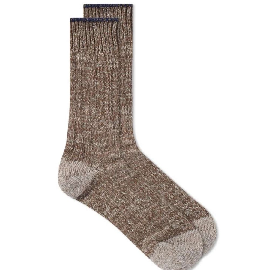 Accessories * | Anonymous Ism Boucle Nep Trim Crew Sock