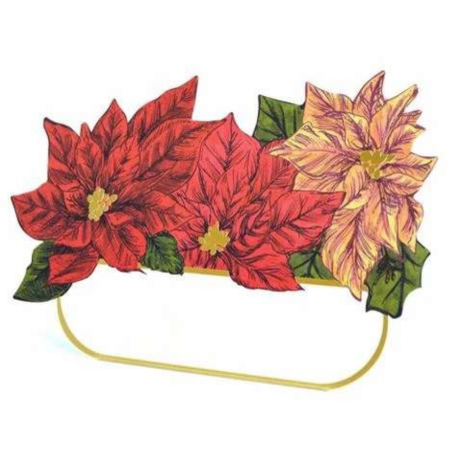 Gift Wrapping & Cards * | Hester & Cook Place Cards Poinsettia