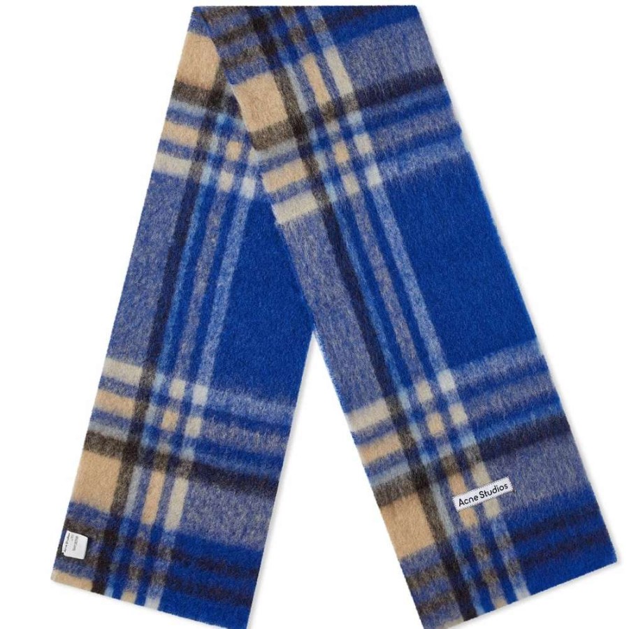 Accessories * | Acne Studios Vana Mohair Check Scarf