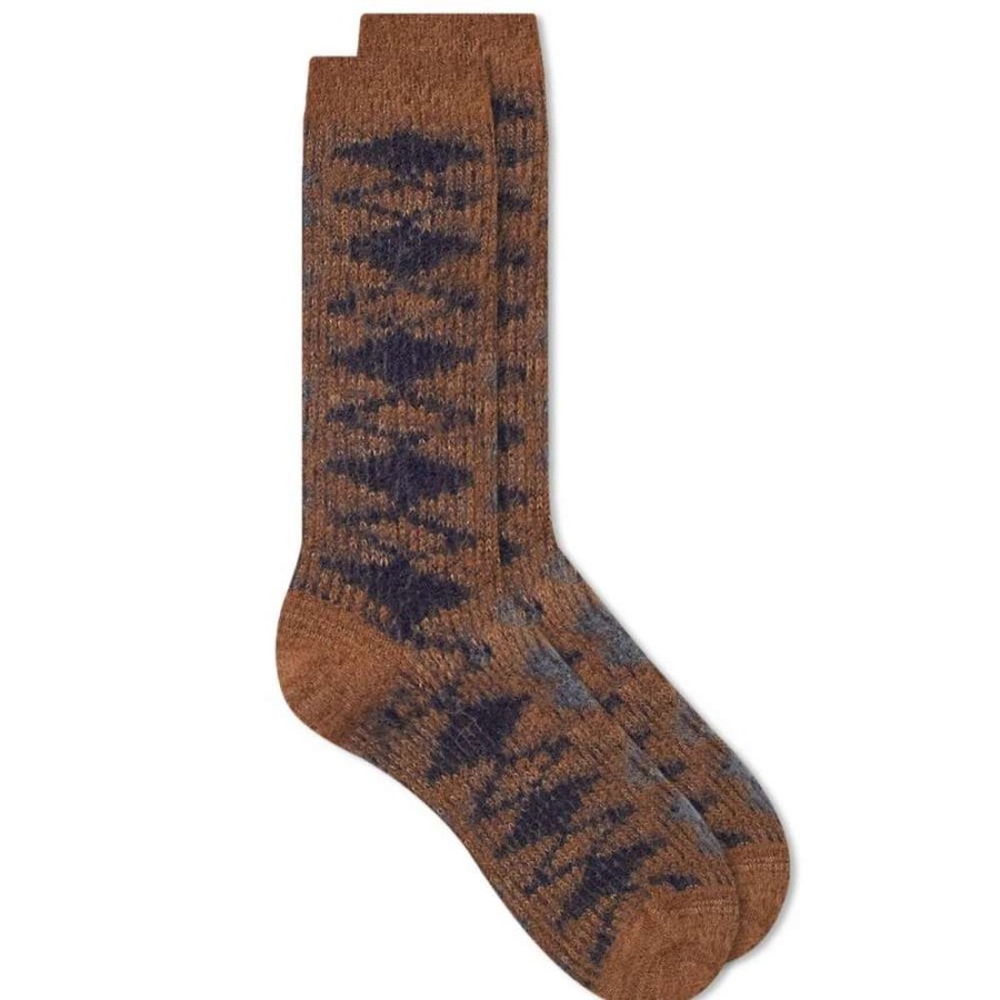 Accessories * | Anonymous Ism Napping Diamond Jacquard Crew Sock