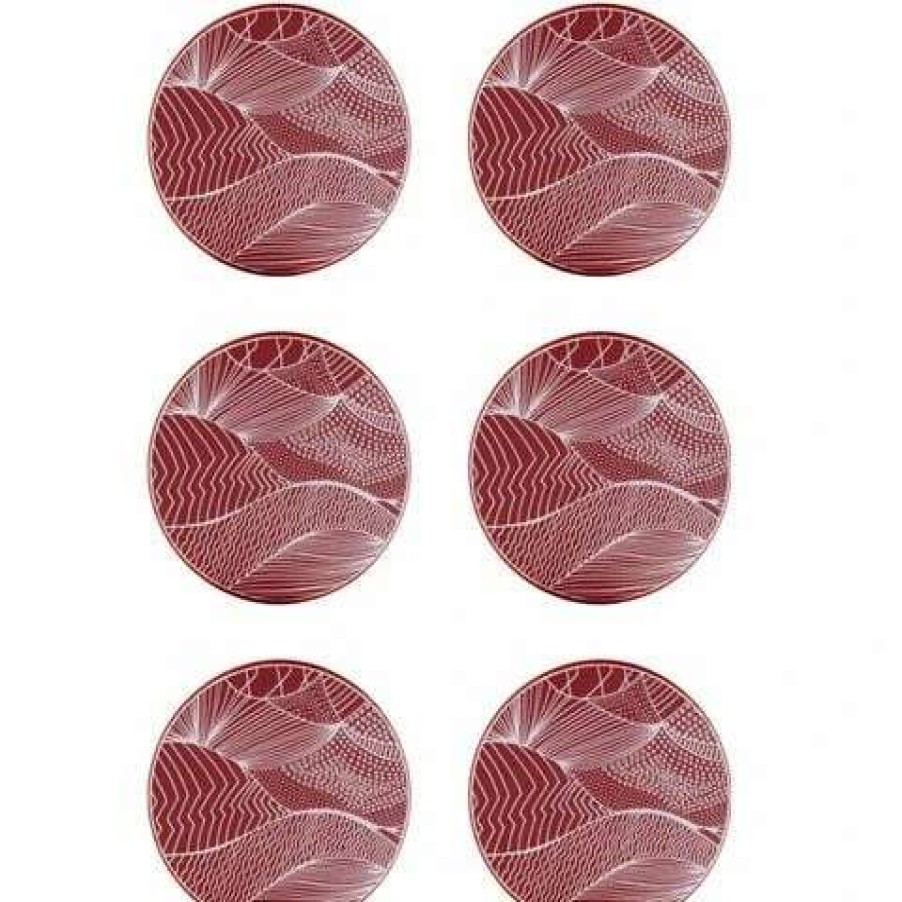 Table Accessories * | Ary Home Japanese Landscape Coaster Red Earth Set 6Pce