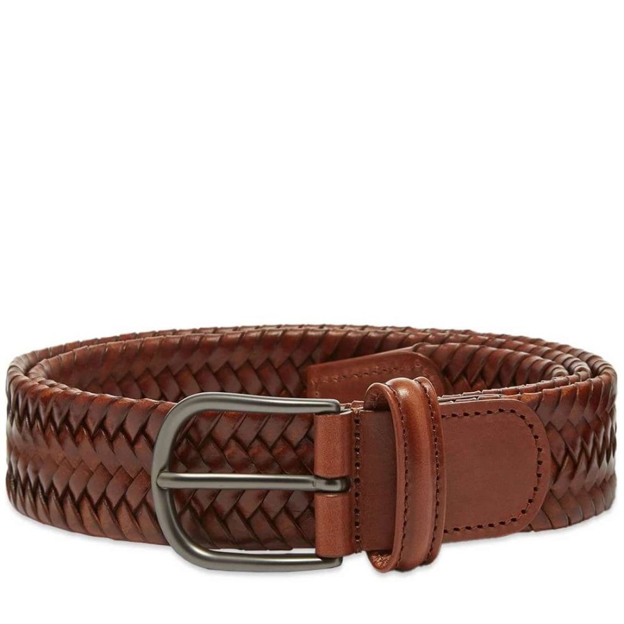 Accessories * | Andersons Anderson'S Stretch Woven Leather Belt