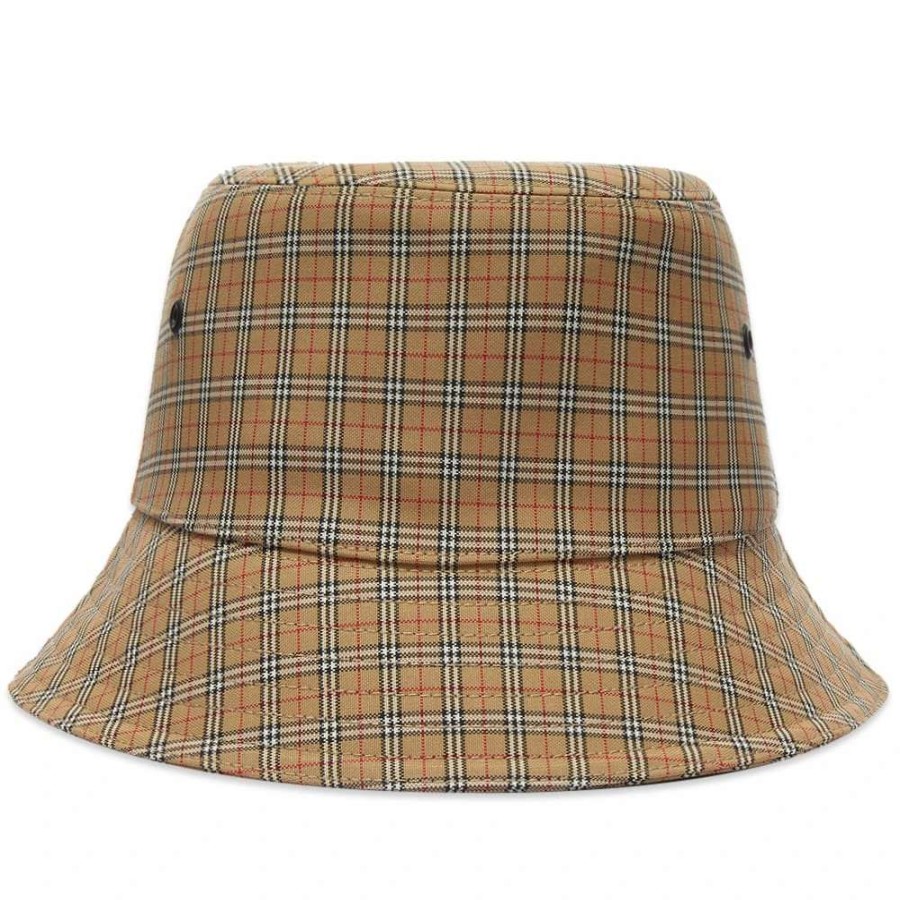 Accessories * | Burberry Micro Check Bucket Hat