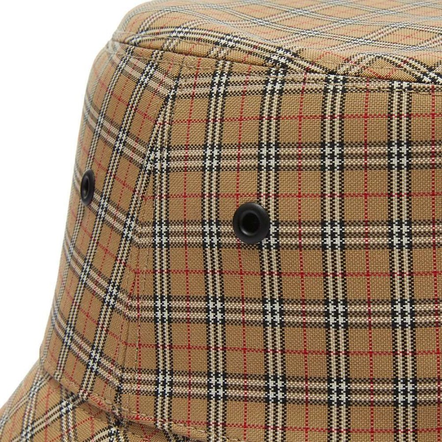 Accessories * | Burberry Micro Check Bucket Hat