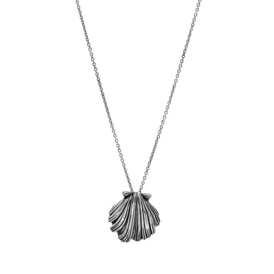 Accessories * | Saint Laurent Shell Pendant Necklace