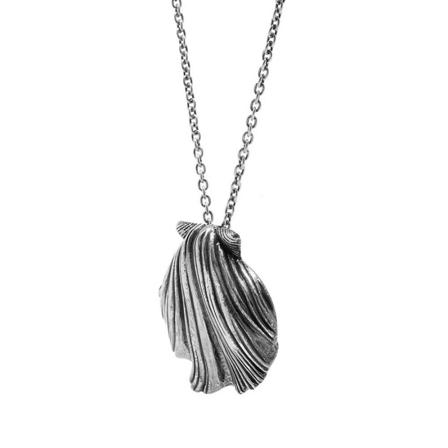 Accessories * | Saint Laurent Shell Pendant Necklace