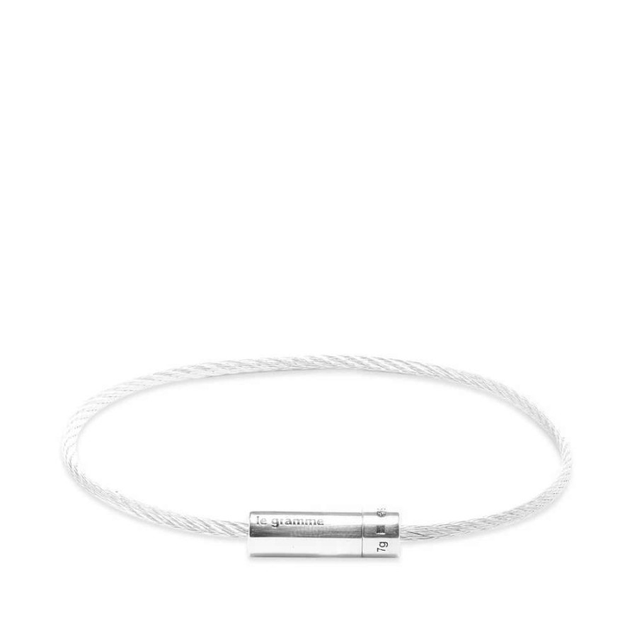 Accessories * | Le Gramme Polished Le Cable Bracelet