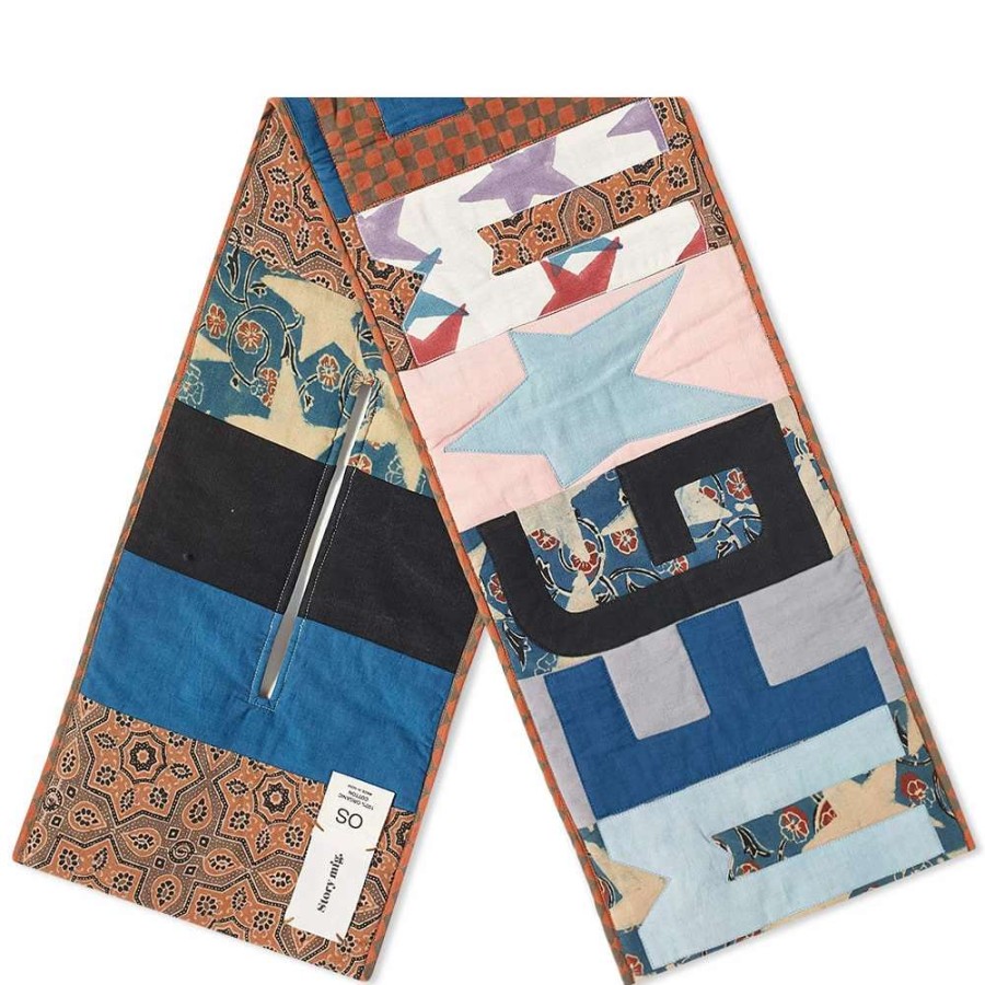 Accessories * | Story Mfg. Puffer Patchwork Scarf