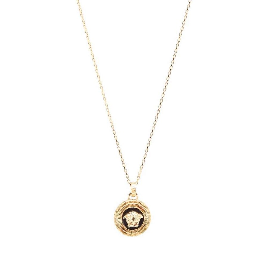 Accessories * | Versace Medusa Head Medallion And Necklace