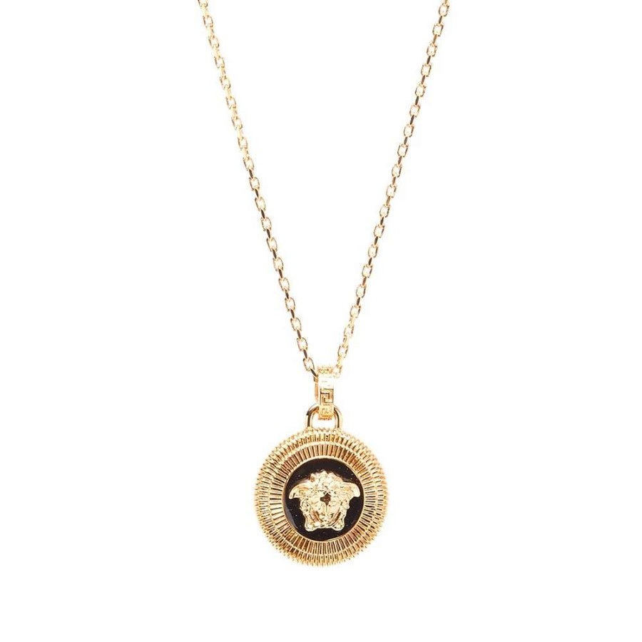 Accessories * | Versace Medusa Head Medallion And Necklace