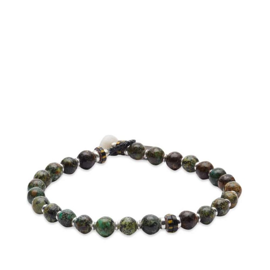 Accessories * | Mikia 6Mm Beaded Stone Bracelet