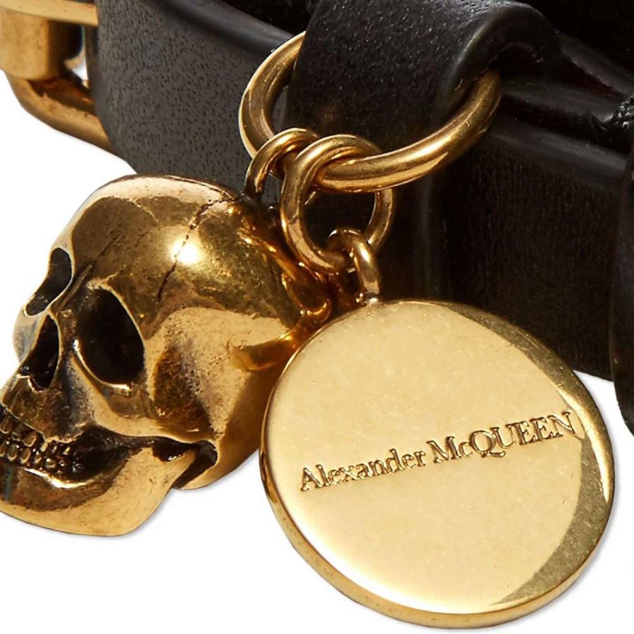 Accessories * | Alexander Mcqueen Double Wrap Skull Bracelet