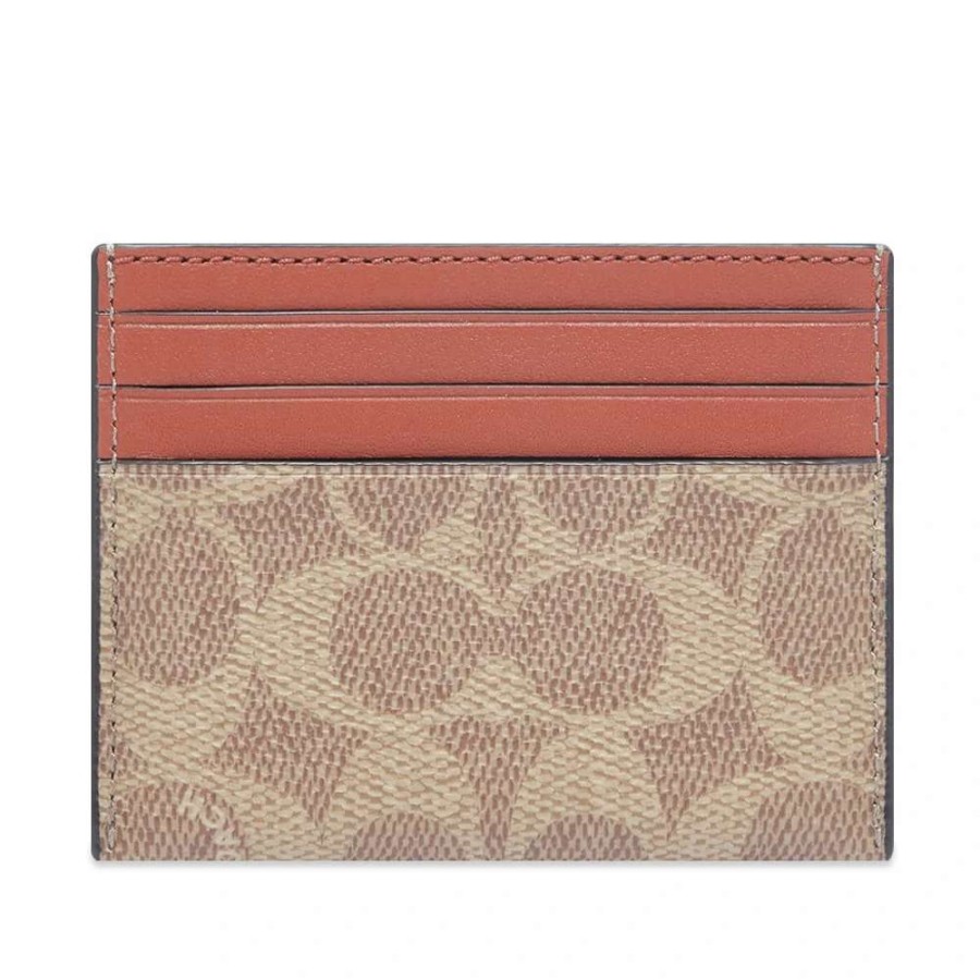 Accessories * | Coach Signature Flat Card Case