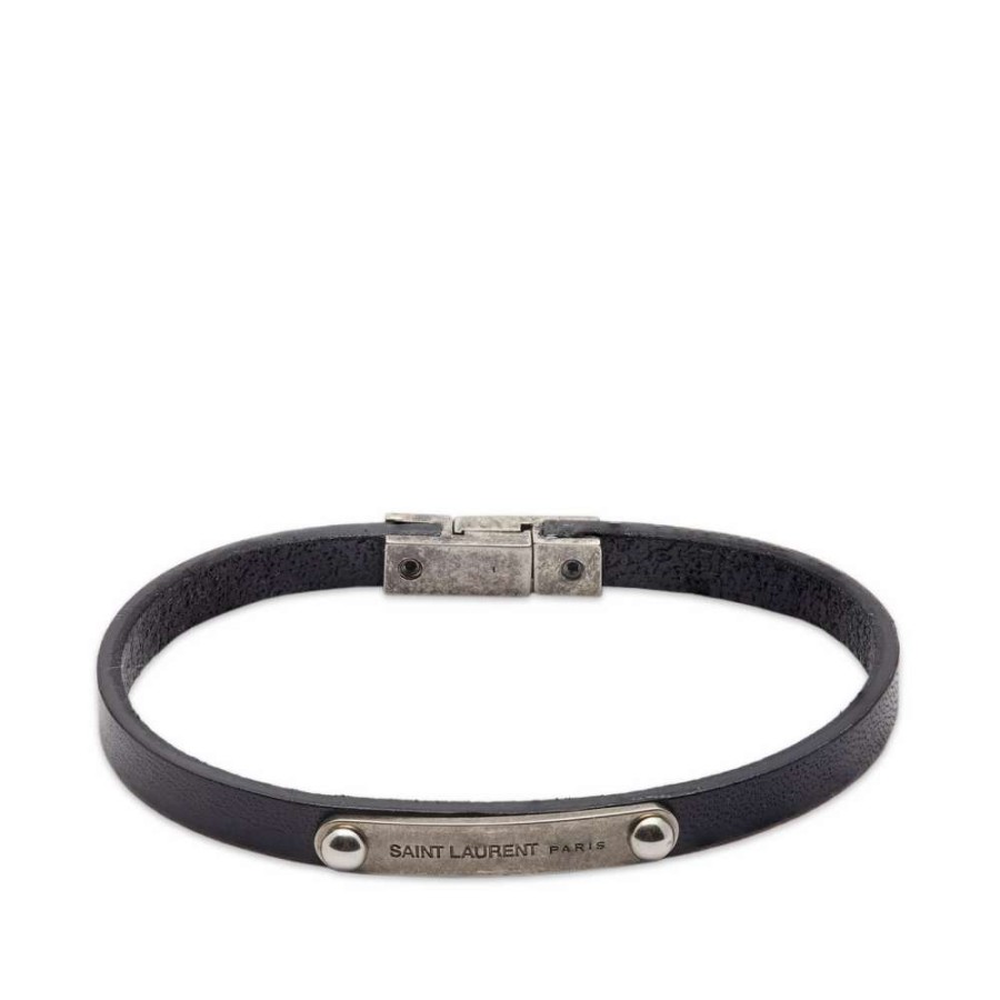 Accessories * | Saint Laurent Saint Laurent Logo Tag Bracelet