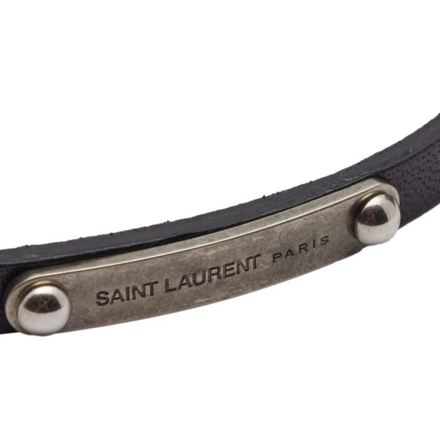 Accessories * | Saint Laurent Saint Laurent Logo Tag Bracelet