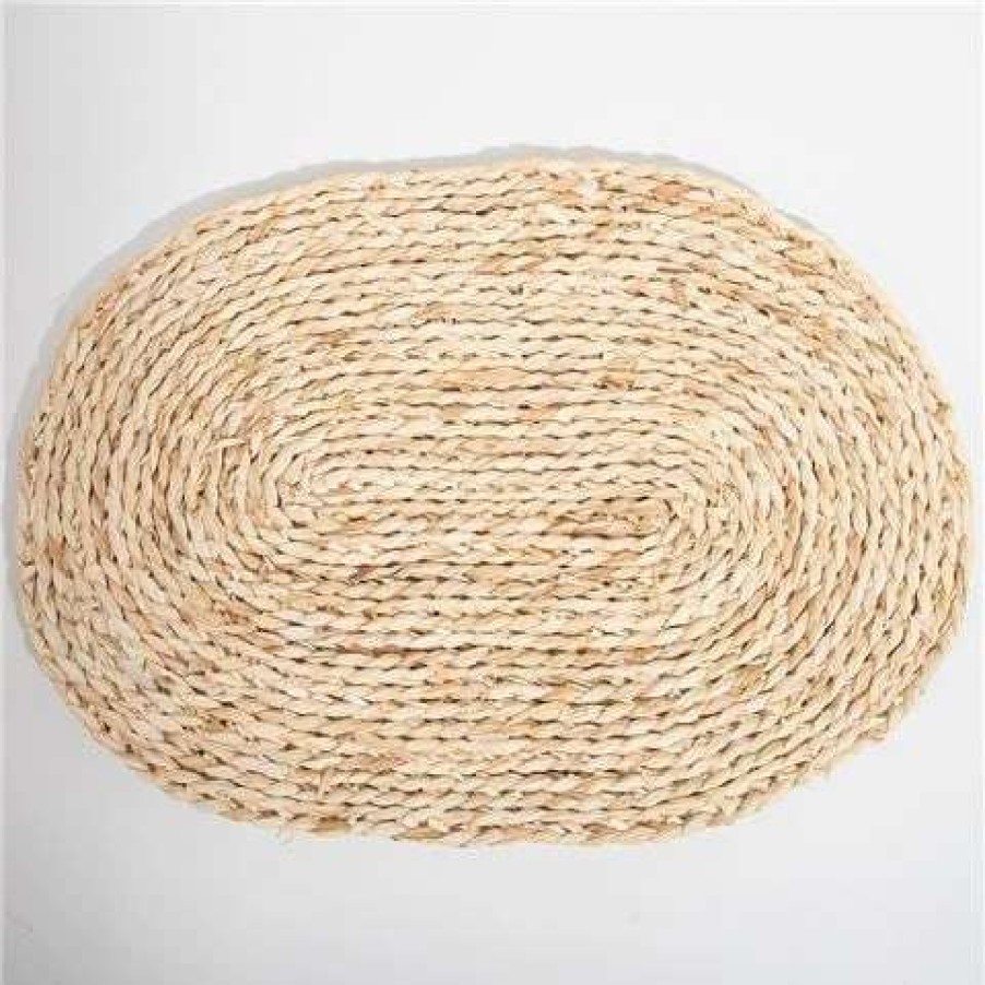 Table Accessories * | Coastal Home Nahla Husk Oval Placemat Natural 48Cm