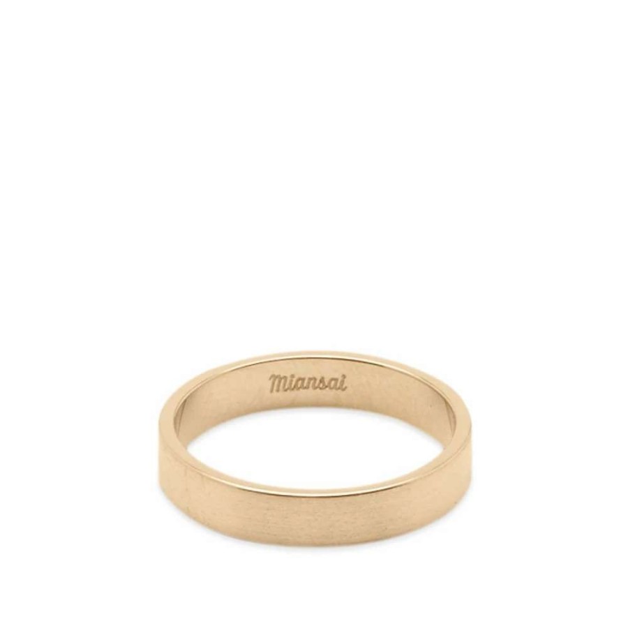 Accessories * | Miansai 4Mm 14K Gold Band Ring