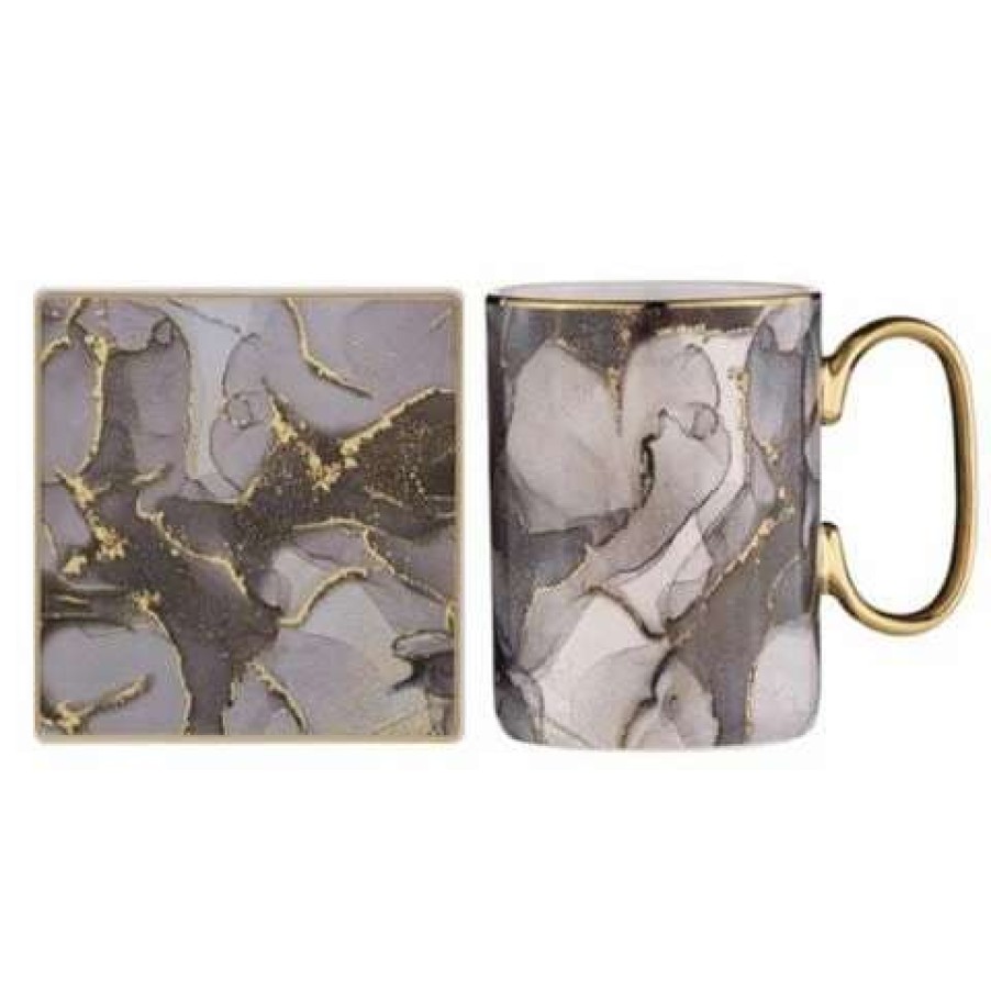 Table Accessories * | Ashdene Golden Depths Quartz Mug & Coaster Set 2Pce