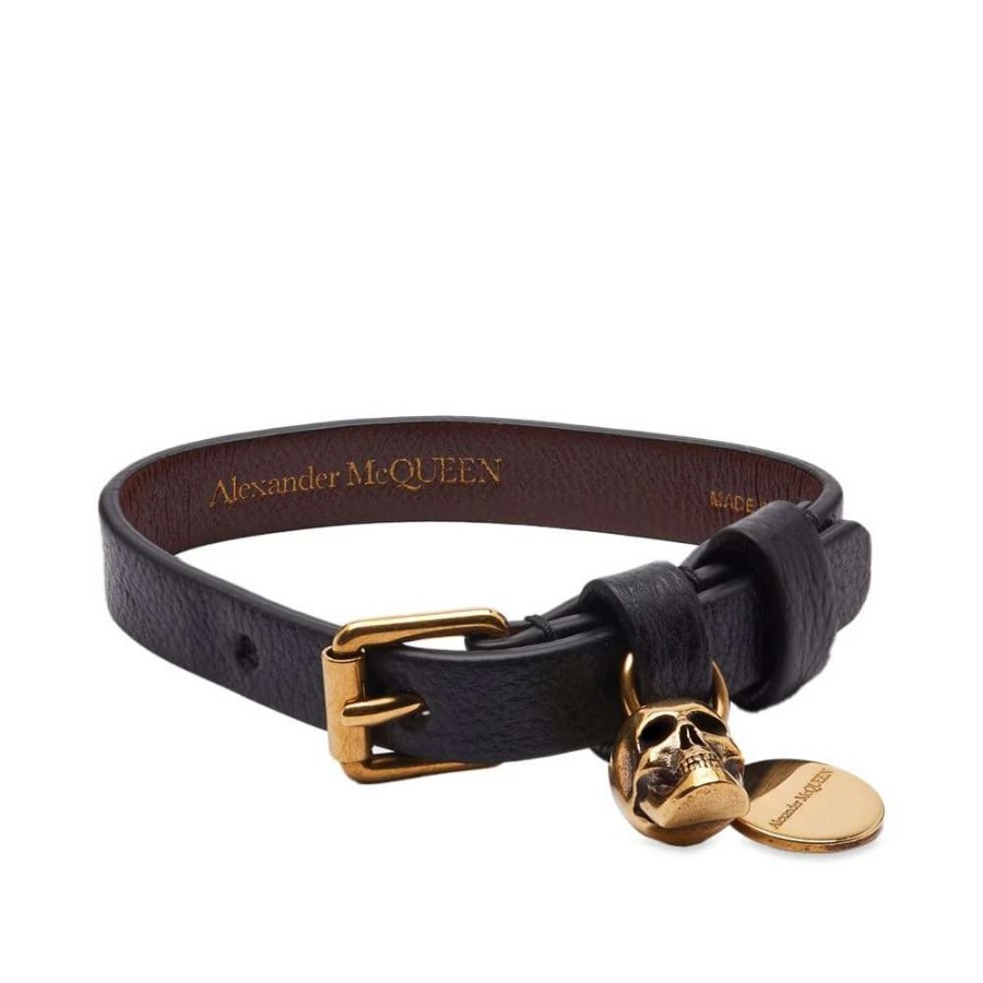 Accessories * | Alexander Mcqueen Single Wrap Skull Bracelet