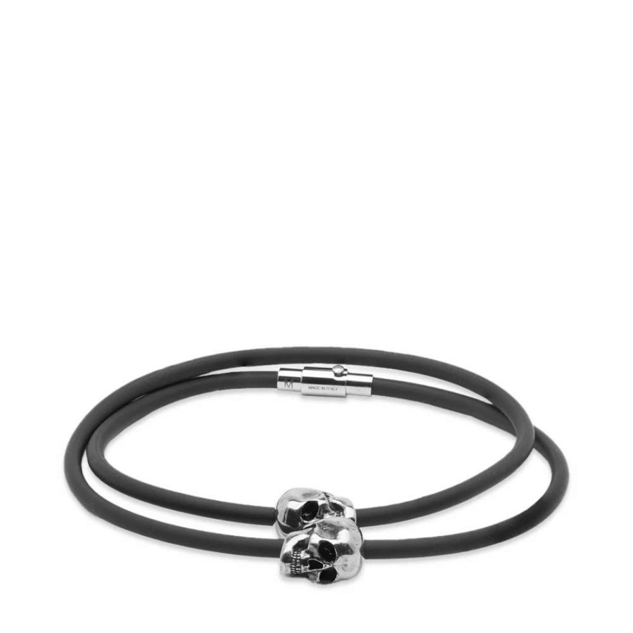 Accessories * | Alexander Mcqueen Double Wrap Skull Bracelet